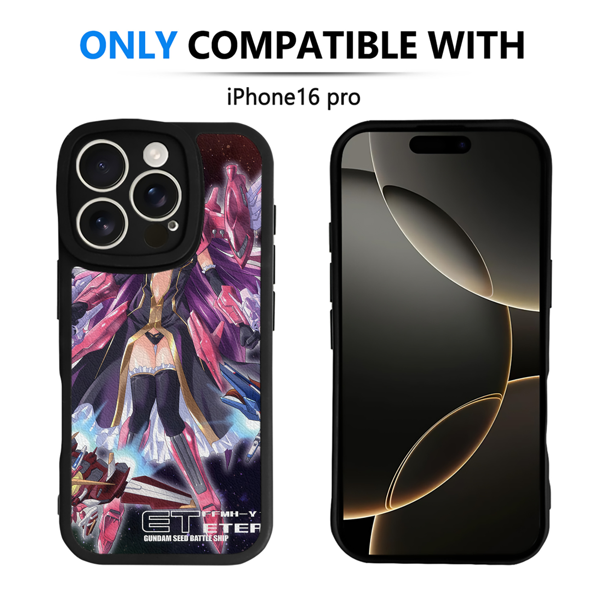 （画像用） 機動戦士ガンダム Mobile Suit Gundam 【iPhone 16シリーズ対応】シリコンスマホケース（レザー調） 材質：シリコン